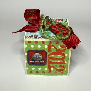 Handmade Thomes the Train Christmas Ornament Block-Shaped